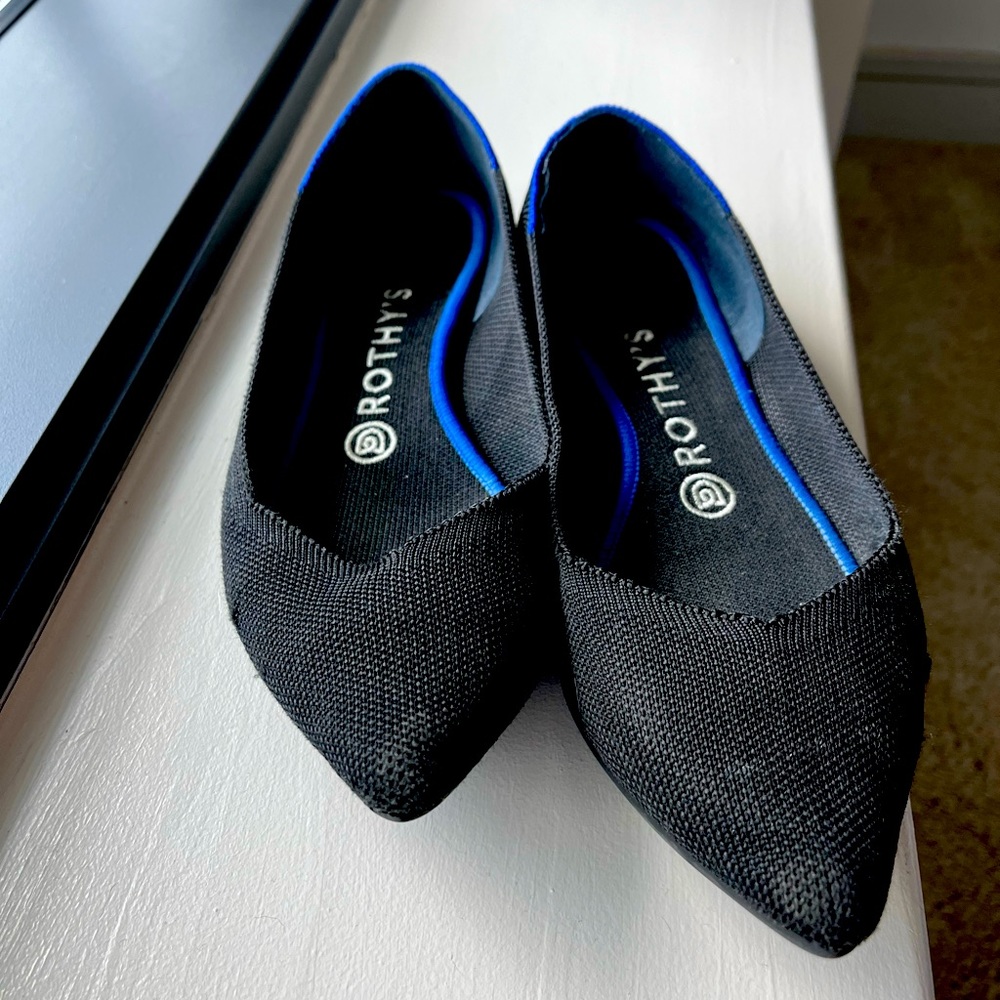 Rothy’s Black Point Flats, Size 8.5